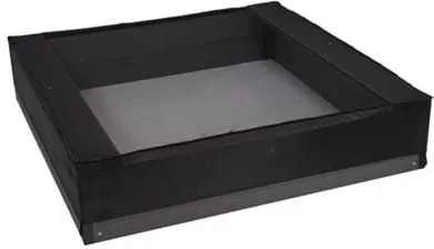 Nordic Play Sandkassenet, 120 x 120 x 20 cm, sort